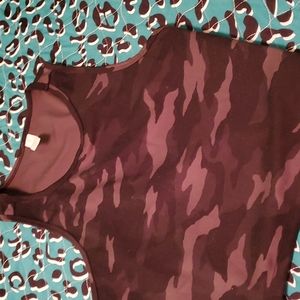 Camo print crop workout tank